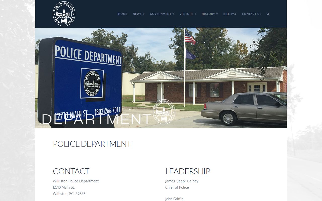 Williston Police Department contact for Williston arrest records